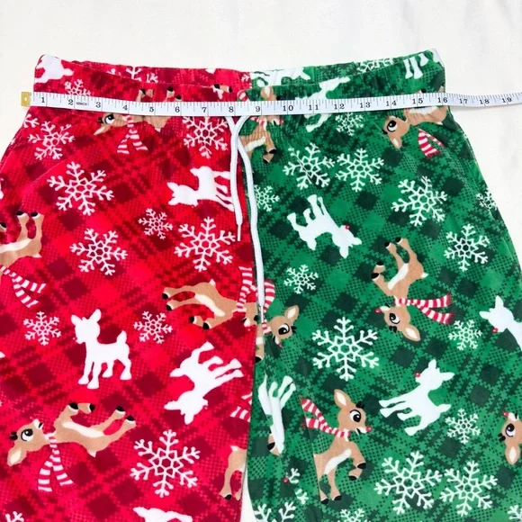 Rudolph‎ the Red-Nosed Reindeer Women's Velour Jogger Pajamas, Allover Print M - Picture 7 of 10